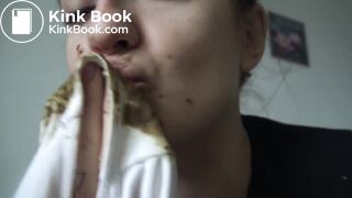 Licking shitty panties