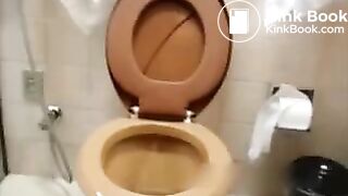 Girl Squatting Over Toilet Shitting