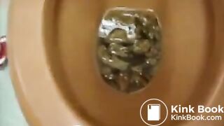 Girl Squatting Over Toilet Shitting