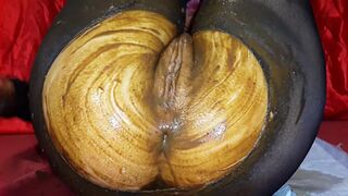 Black Pantyhose & Shitty Asshole Fucked