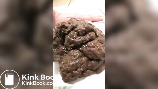 Huge poop on the bathroom floor