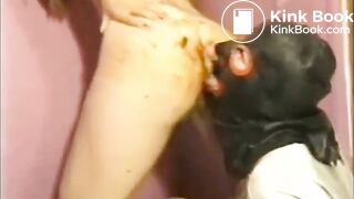 Hot wife pissing and shitting on husbands mouth - video 3