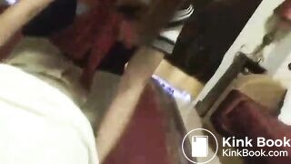 Japanese school girl smearing with big scat