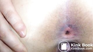 Shows poop via gape, shits it out