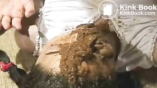 Explosive diarrhea on slaves face