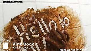 hot brit scat girl play wit fresh shit