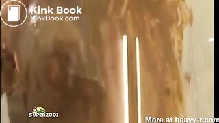 Gorgeous girl self smearing in shower