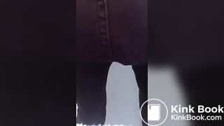 Asian amateur pooping her jeans
