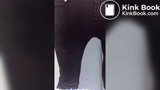 Asian amateur pooping her jeans