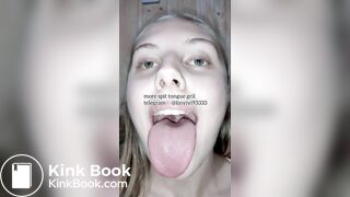 spit gril tongue