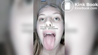 spit gril tongue