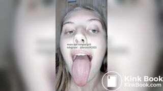 spit gril tongue