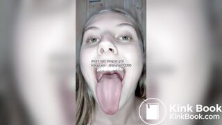 spit gril tongue