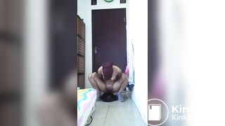 Brown Hijab Shitting