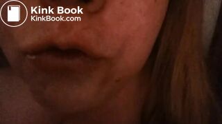 Girl chews on her own shit