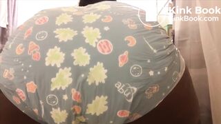 Black girl makes loud mess in her diaper