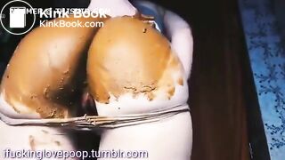 Smearing poop on her amazing body