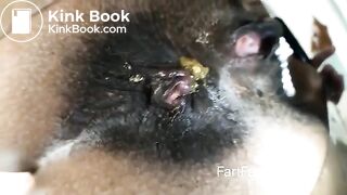 Beautiful ebony fart and scat