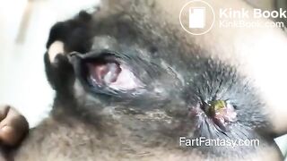 Beautiful ebony fart and scat