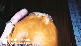 Sexy playing in poop