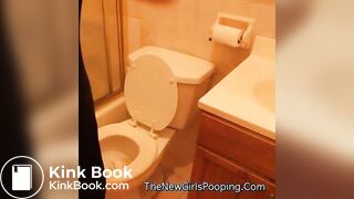 pretty girl pooping in toilet - video 2