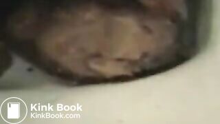 Sexy young girl on potty shitting