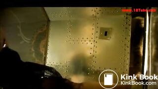 Drunken woman pooping