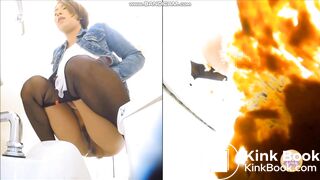 Japanese pooping in toilet collection