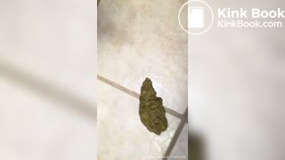 Ebony taking a sloppy wet soft poop