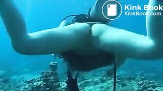 Underwater shitting and fisting
