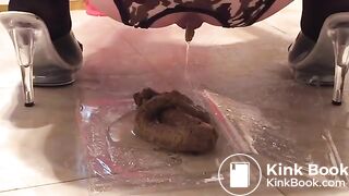 Chinese lady pisses and shits onto ground