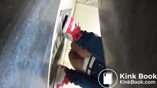 cute chinese girl shitting