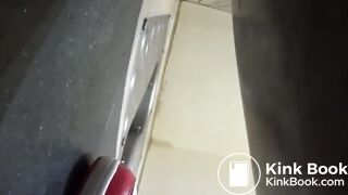 cute chinese girl shitting