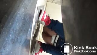 cute chinese girl shitting