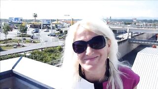 woman poops outside 002