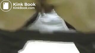 She takes a quick outdoors runny shit