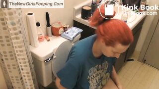 Red head pooping at home