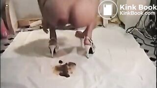 Ebony teen smears poop on her