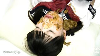 Japanese Student Girl Upside Down Scat