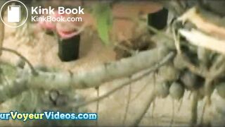 Female beach pooping