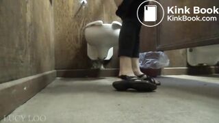 Girl pooping and farting on toilet 18