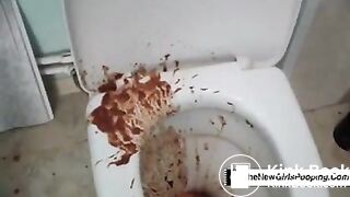 russian girl toilet mess