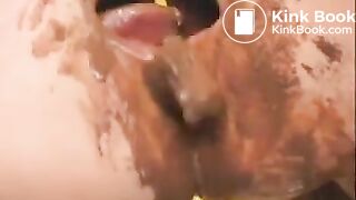 Asian women having scat fun.