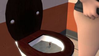 Toilet t0rture giantess