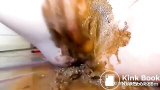 Fisting shit filled pussy