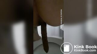 Long shit on toilet - video 2