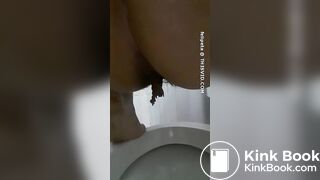 Long shit on toilet - video 2