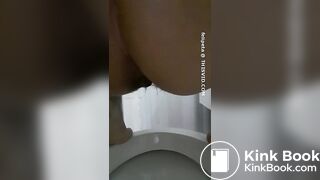 Long shit on toilet - video 2