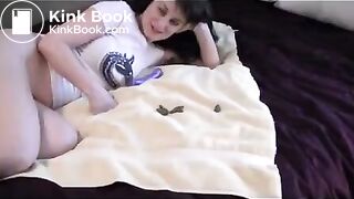 Sexy girl messing her pinkies