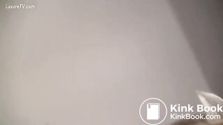 Girl lays a good sized poo.